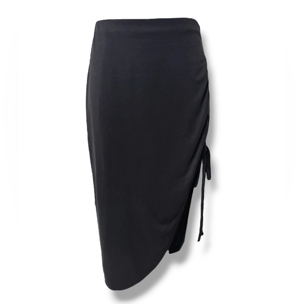 OPEN EDIT Black Side Ruched Skirt Size Small - Picture 6 of 9